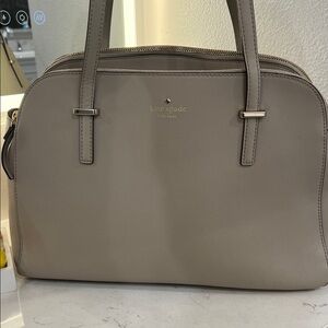 Kate Spade Taupe Satchel Bag. GUC